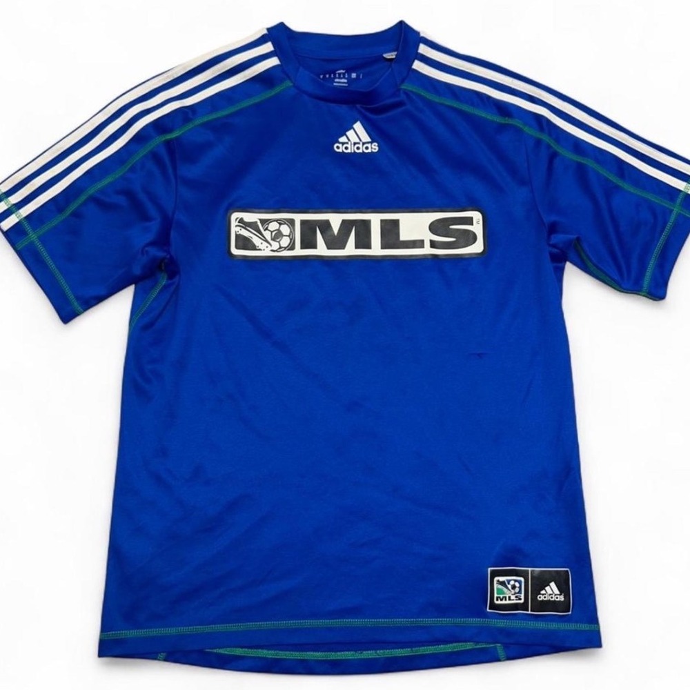 MLS blue Adidas soccer jersey